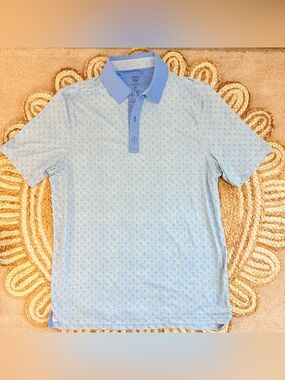 🌾 Graham Luxe Men’s Light Blue Golf Polo - Performance Shirt